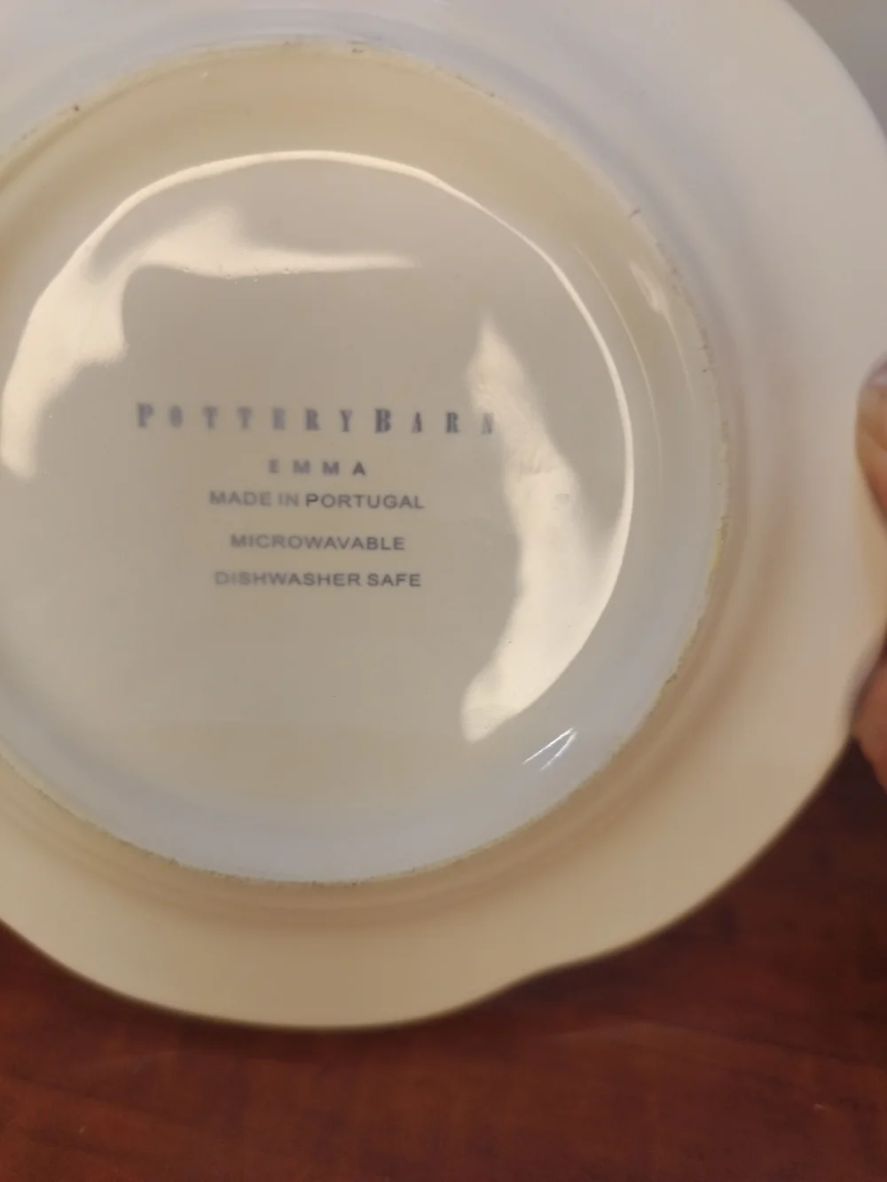 Pottery Barn Emma Beaded Collection White Stoneware Teacup and Saucer. Set Of 4